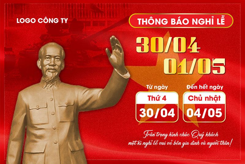 Thông báo lịch nghỉ lễ đẹp