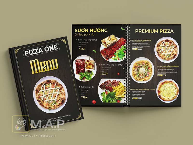 menu quyển da a4 chuyên nghiệp