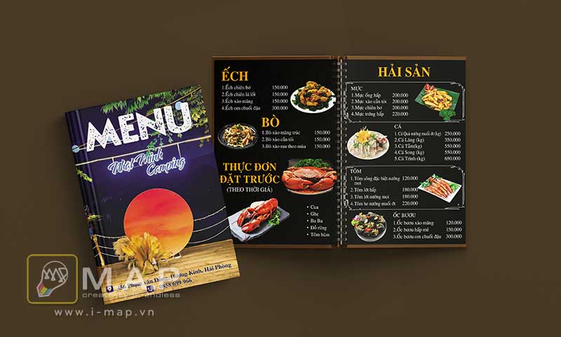 thiết kế menu đẹp tại hải phòng