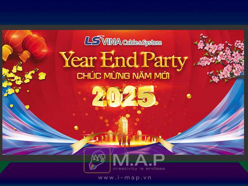 In bạt tất niên year end party cuối năm