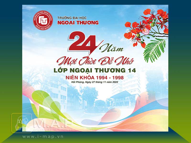In phông bạt họp lớp kỷ niệm ra trường 