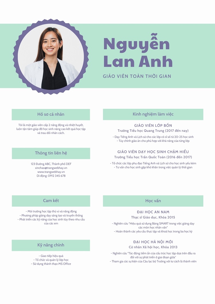 cách làm profile giới thiệu bản thân