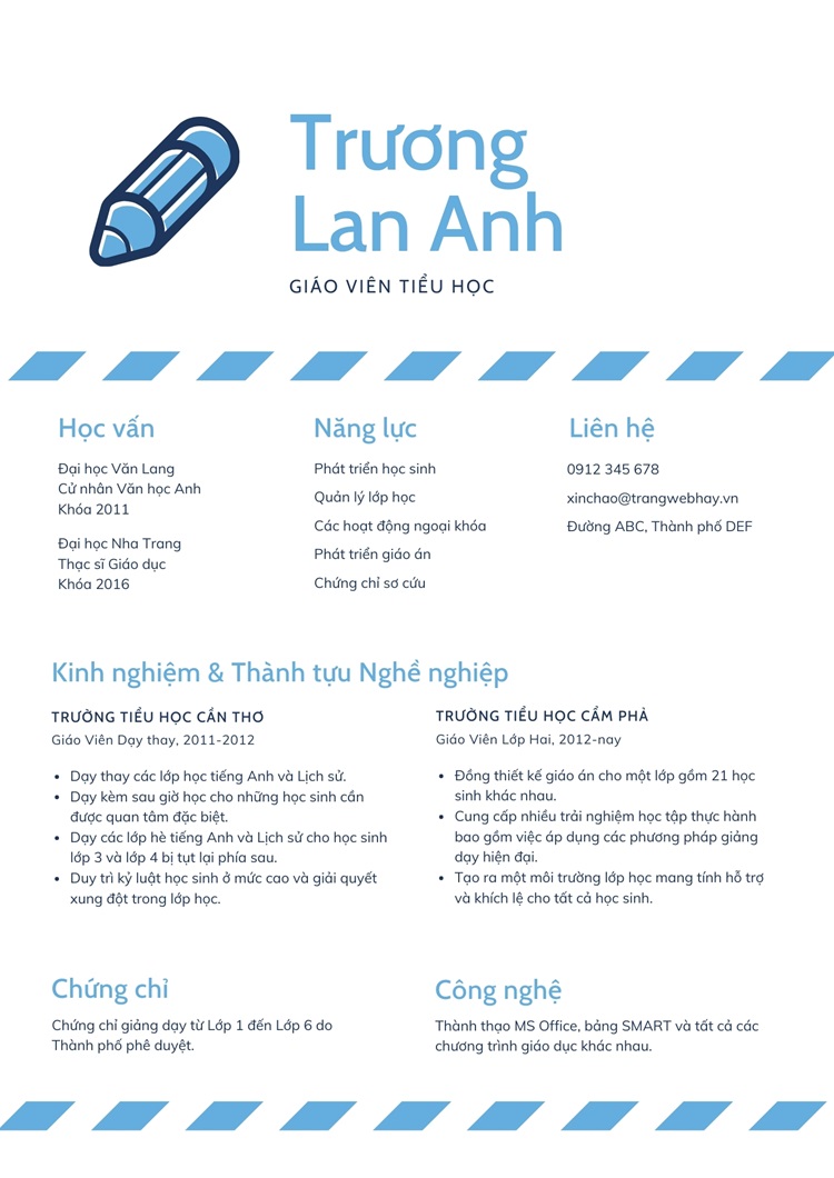 cách làm profile giới thiệu bản thân