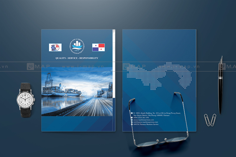 Thiết kế Kẹp file – Profile Công ty TNHH Tư Vấn & Giám định Hàng Hải Châu Á