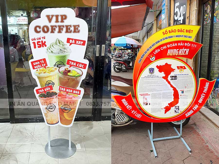 in decal pp bồi formex cắt m&ocirc; h&igrave;nh standee