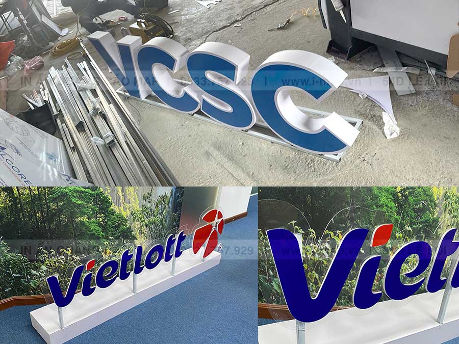 in decal pp bồi formex chữ nổi quảng c&aacute;o