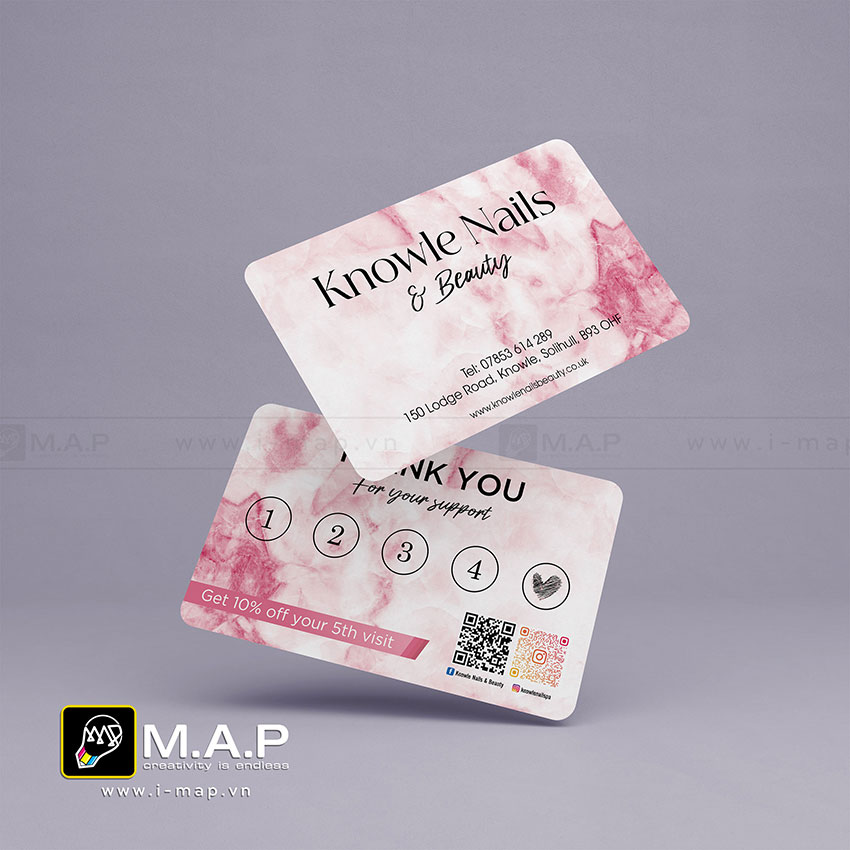 mẫu in card visit nail đẹp 