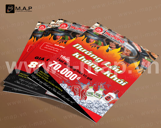 in tờ rơi nướng lẩu không khói